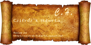 Czifrák Huberta névjegykártya